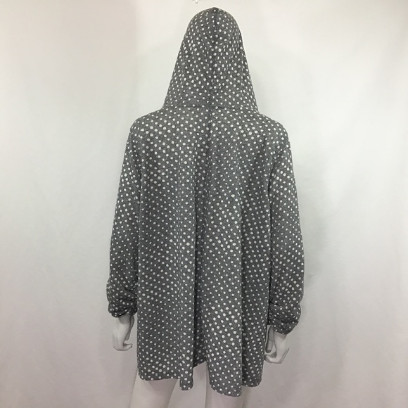 Avenue Gray/White Polka Dot Hoodie - Picture 9 of 11